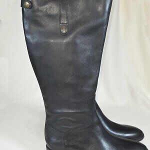Sam Edelman Gorgeous Black Leather Riding Boots – Wide Calf, Size 10
